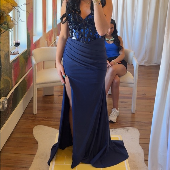 Navy Blue Prom Dress (Pretty Sure Prom Boutique Exclusive)